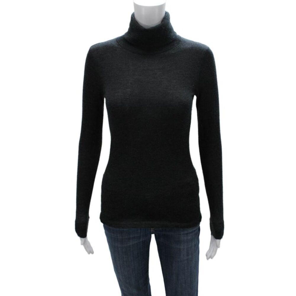 The Cashmere Project Womens Cashmere Turtleneck Pullover Gray Size XS